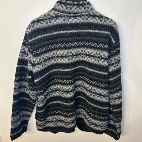 Old Navy Men’s Sherpa Quarter Zip Sweatshirt in Black Jack, Size Large - Picture 6 of 8